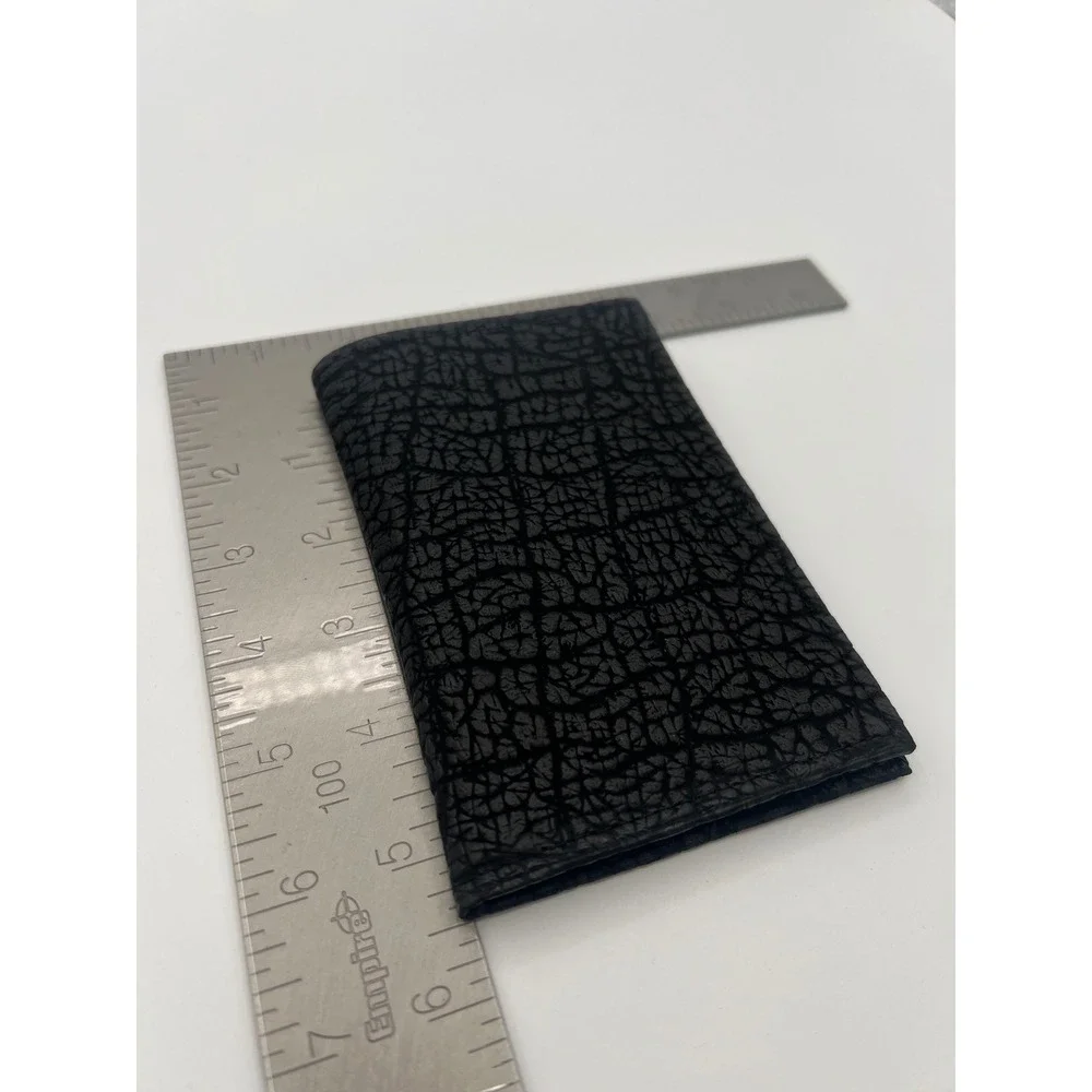 Creightons‎ Black Elephant Hide Vitron Leather Notepad Folio Organizer Business